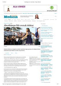 Abortkämpe blir svensk doktor